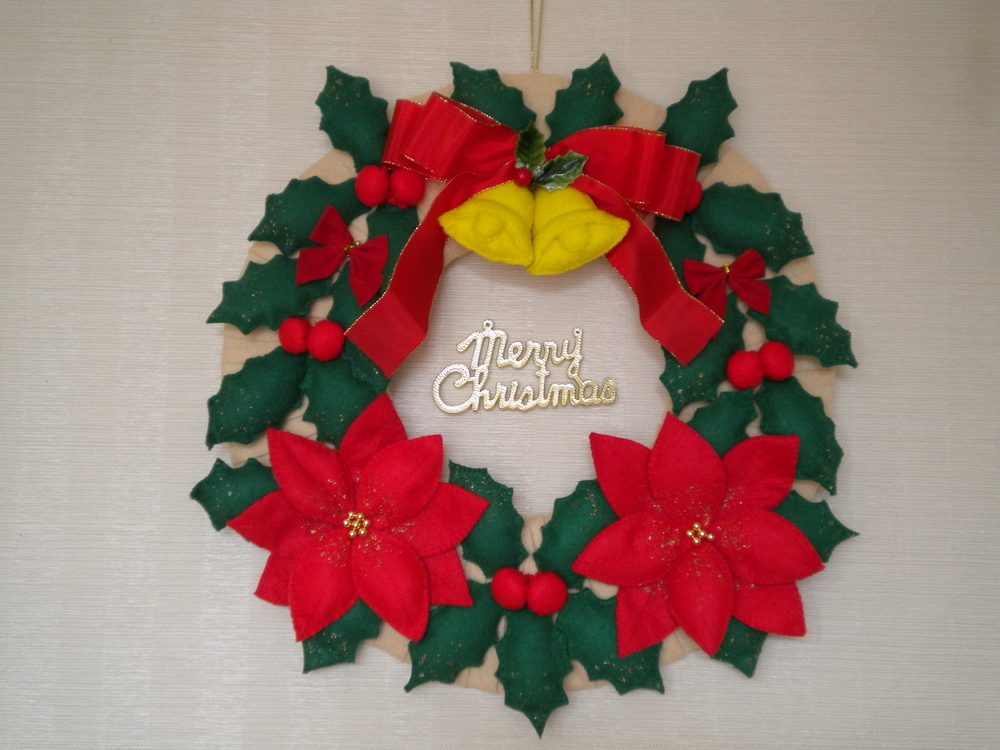 利用者さまが作ったクリスマスリース