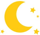三日月と星のイラスト